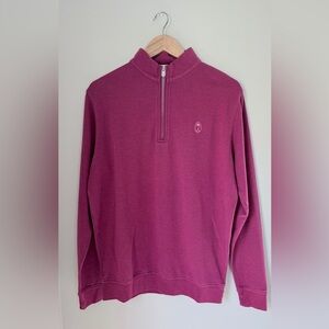 Peter Millar Men's Magenta Zip-Up Sweater